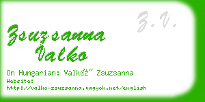 zsuzsanna valko business card